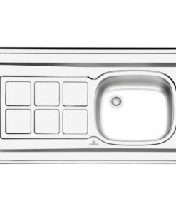 سینک ظرفشویی روکار کلاسیک پرنیان استیل مدل PS 3101