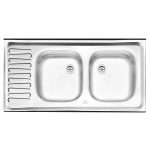 سینک ظرفشویی روکار کلاسیک پرنیان استیل مدل PS 3102